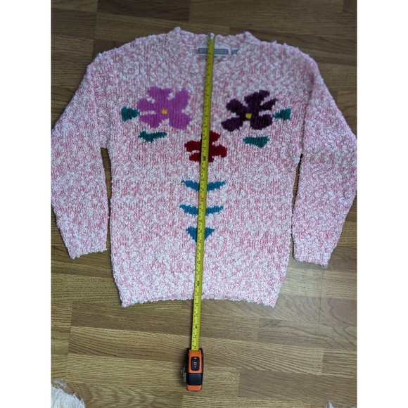 Vintage Chunky Knit Sweater Botanical Bikini Bottom Flor Pattern Womens Sz Large - Picture 10 of 14